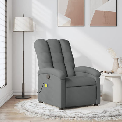 Stella Homewares Massage Recliner Chair Dark Grey Fabric