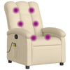 Stella Homewares Massage Recliner Chair Cream Fabric