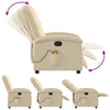 Stella Homewares Massage Recliner Chair Cream Fabric