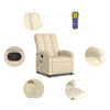 Stella Homewares Massage Recliner Chair Cream Fabric