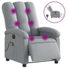 Stella Homewares Electric Massage Recliner Chair Light Grey Fabric