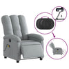 Stella Homewares Electric Massage Recliner Chair Light Grey Fabric