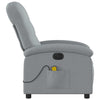 Stella Homewares Electric Massage Recliner Chair Light Grey Fabric