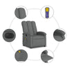 Stella Homewares Electric Massage Recliner Chair Dark Grey Fabric