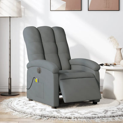 Stella Homewares Electric Massage Recliner Chair Dark Grey Fabric