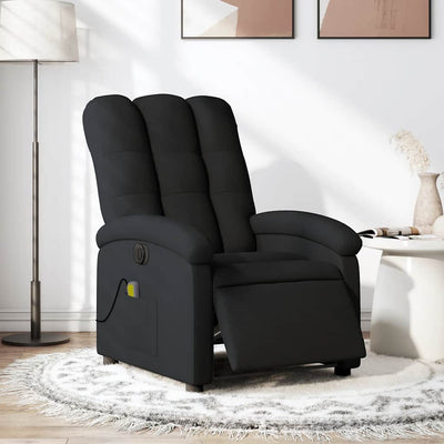 Stella Homewares Electric Massage Recliner Chair Black Fabric