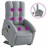 Stella Homewares Stand up Massage Recliner Chair Light Grey Fabric