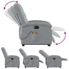 Stella Homewares Stand up Massage Recliner Chair Light Grey Fabric