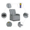 Stella Homewares Stand up Massage Recliner Chair Light Grey Fabric