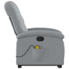 Stella Homewares Stand up Massage Recliner Chair Light Grey Fabric
