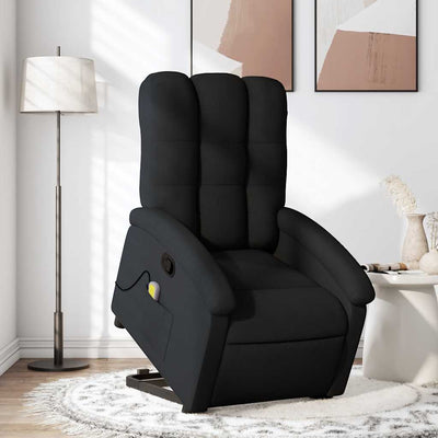 Stella Homewares Stand up Massage Recliner Chair Black Fabric