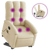 Stella Homewares Stand up Massage Recliner Chair Cream Fabric