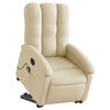 Stella Homewares Stand up Massage Recliner Chair Cream Fabric