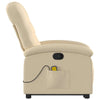 Stella Homewares Stand up Massage Recliner Chair Cream Fabric