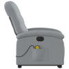 Stella Homewares Electric Stand up Massage Recliner Chair Light Grey Fabric