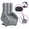 Stella Homewares Electric Stand up Massage Recliner Chair Light Grey Fabric