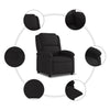 Stella Homewares Recliner Chair Black Fabric