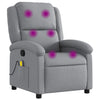 Stella Homewares Massage Recliner Chair Light Grey Fabric