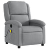 Stella Homewares Massage Recliner Chair Light Grey Fabric