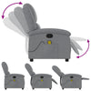 Stella Homewares Massage Recliner Chair Light Grey Fabric