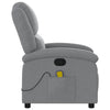 Stella Homewares Massage Recliner Chair Light Grey Fabric