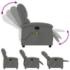 Stella Homewares Massage Recliner Chair Dark Grey Fabric