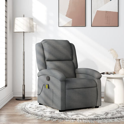 Stella Homewares Massage Recliner Chair Dark Grey Fabric