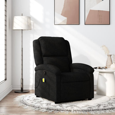 Stella Homewares Massage Recliner Chair Black Fabric