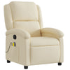 Stella Homewares Massage Recliner Chair Cream Fabric