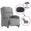 Stella Homewares Electric Recliner Chair Light Grey Fabric