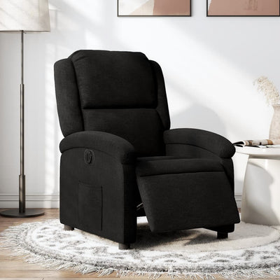 Stella Homewares Electric Recliner Chair Black Fabric