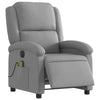 Stella Homewares Electric Massage Recliner Chair Light Grey Fabric