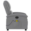 Stella Homewares Electric Massage Recliner Chair Light Grey Fabric