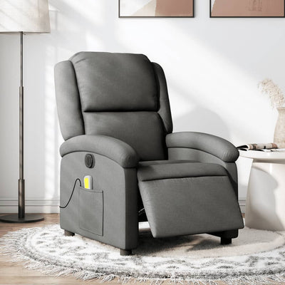 Stella Homewares Electric Massage Recliner Chair Dark Grey Fabric