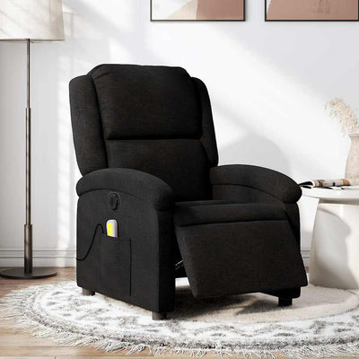 Stella Homewares Electric Massage Recliner Chair Black Fabric