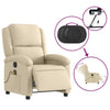 Stella Homewares Electric Massage Recliner Chair Cream Fabric