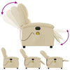 Stella Homewares Electric Massage Recliner Chair Cream Fabric