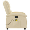 Stella Homewares Electric Massage Recliner Chair Cream Fabric