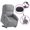 Stella Homewares Stand up Recliner Chair Light Grey Fabric