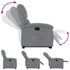 Stella Homewares Stand up Recliner Chair Light Grey Fabric