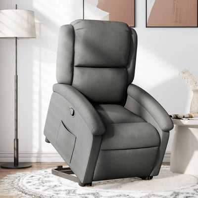 Stella Homewares Stand up Recliner Chair Dark Grey Fabric