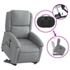 Stella Homewares Stand up Massage Recliner Chair Light Grey Fabric