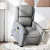 Stella Homewares Stand up Massage Recliner Chair Light Grey Fabric