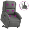 Stella Homewares Stand up Massage Recliner Chair Dark Grey Fabric