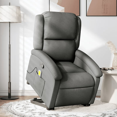 Stella Homewares Stand up Massage Recliner Chair Dark Grey Fabric