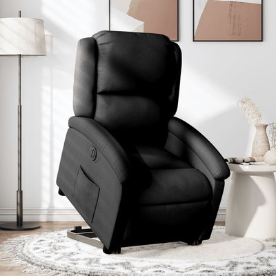 Stella Homewares Electric Stand up Recliner Chair Black Fabric