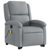 Stella Homewares Electric Stand up Massage Recliner Chair Light Grey Fabric