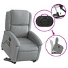 Stella Homewares Electric Stand up Massage Recliner Chair Light Grey Fabric