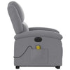 Stella Homewares Electric Stand up Massage Recliner Chair Light Grey Fabric