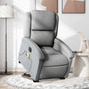 Stella Homewares Electric Stand up Massage Recliner Chair Light Grey Fabric